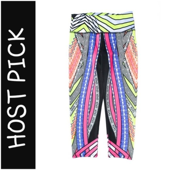 Onzie Pants - Onzie Colorful & Happy Multi-Color Leggings / Workout Pants - Size XS